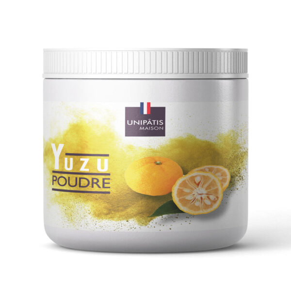 jar of yuzu peel powder in white jar